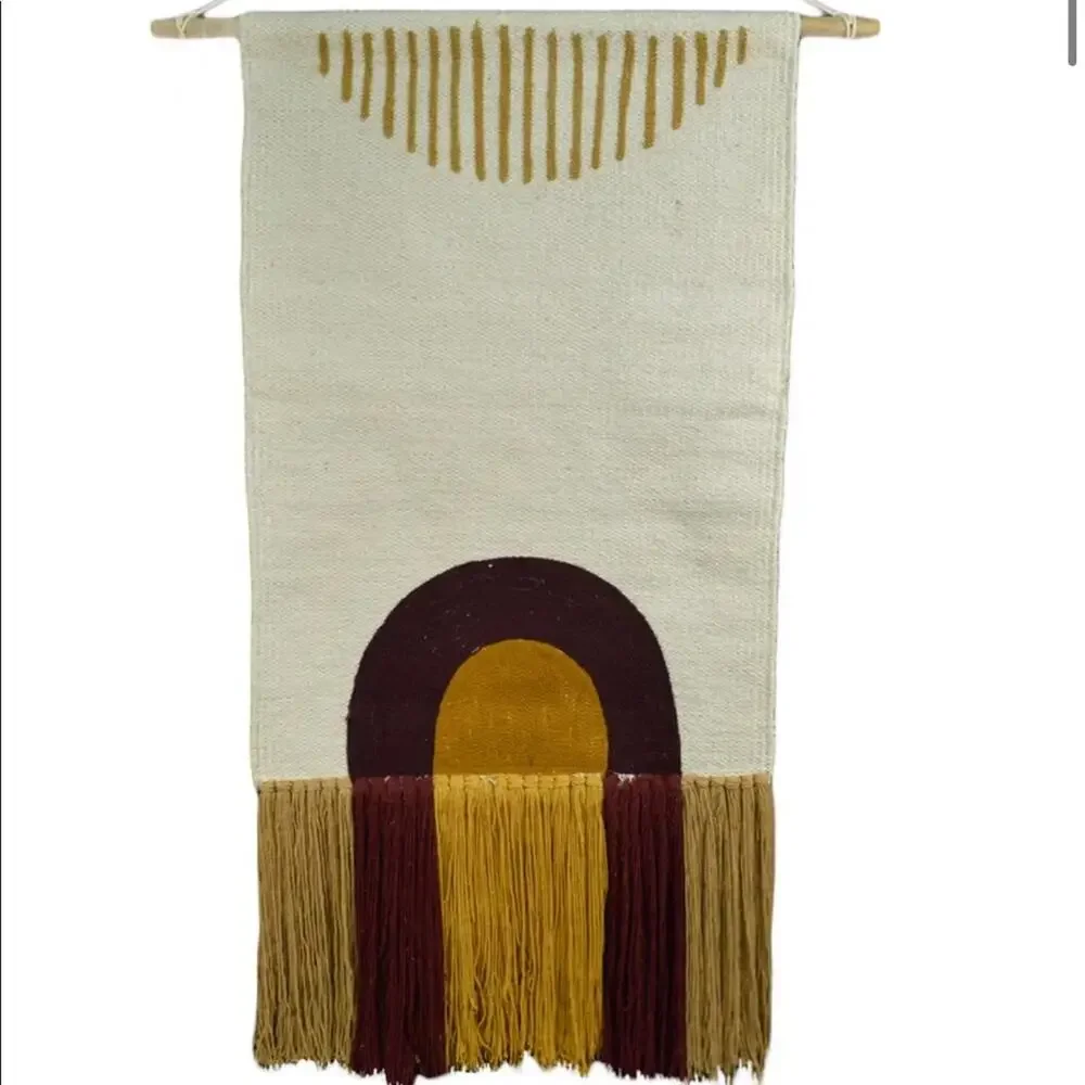 CONCEPTS IN TIME Waterfall Fringe Woven Tapestry